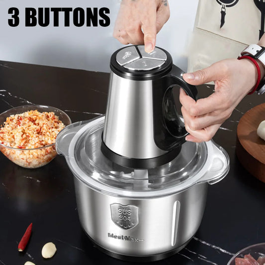 5L Electric Meat Grinder Stainless Steel Food Chopper
