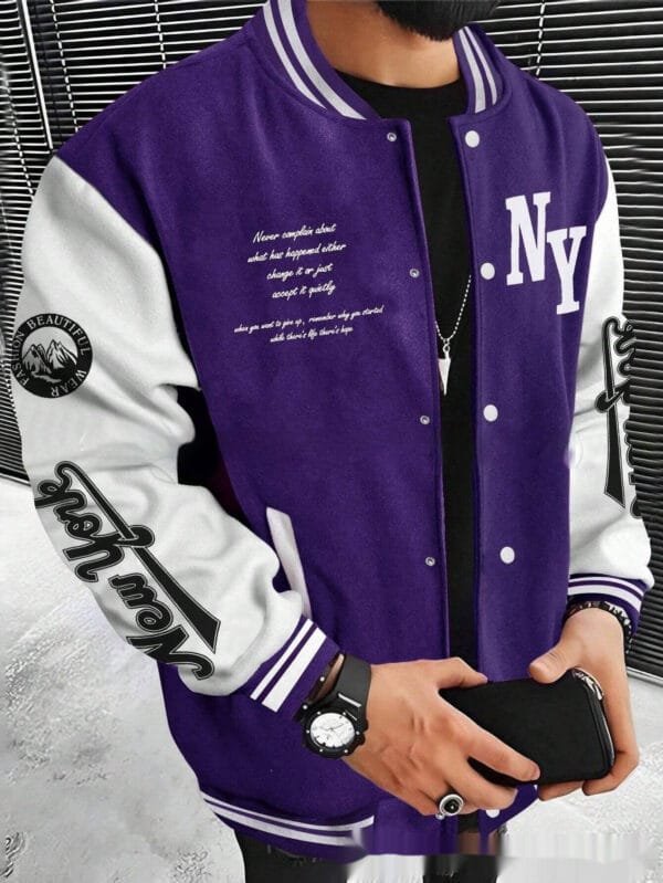 Men's Cardigan Baseball Uniform Jacket Coat - Image 2