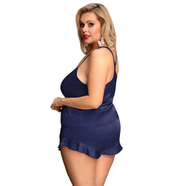 Comeondear Sleepwear Home Suit Summer V Neck Sexy Pyjamas Women Spaghetti Strap Loose Cami Top Shorts Pijama Satin Femme R80958 - Image 2