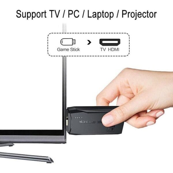4K HDMI Retro Game Stick Console Plug Play 20000- Games 2 Wireless Controllers - Image 2