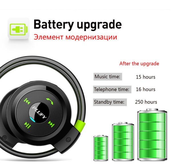 PLUFY Sports Bluetooth Headset Wireless Headphones Earphones Running Ecouteur Sans Fil Bluetooth Headphone earphone Radio MP3 - Image 3