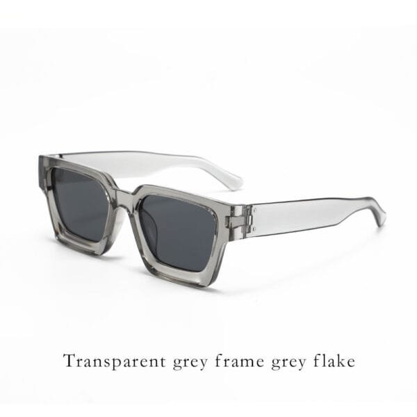 Classic Thick Square Frame Sunglasses Men's Driving UV Protection - Image 8