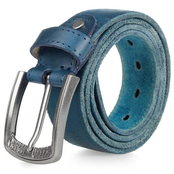 Cowhide Men's Personality Alloy Pin Buckle Trend Belt - Image 4