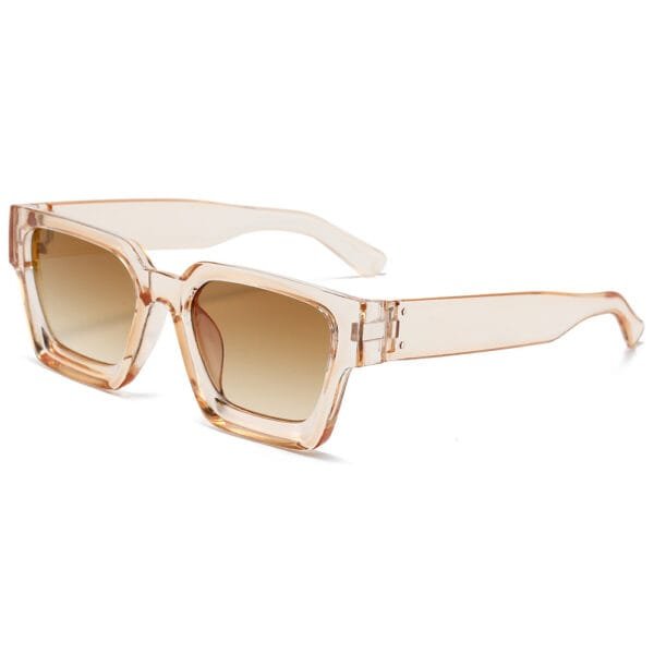 Classic Thick Square Frame Sunglasses Men's Driving UV Protection - Image 3