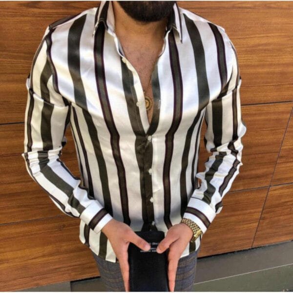 European And American Men's Long-sleeved Shirt Casual Printing - Image 5