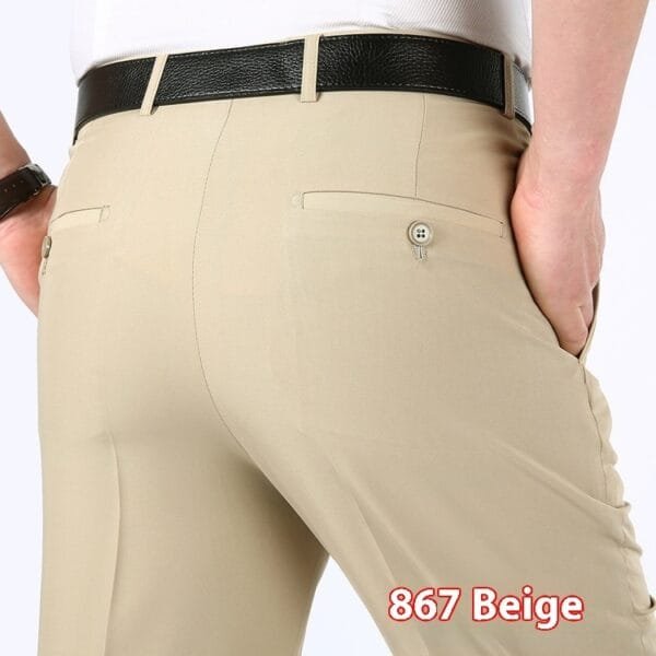 Men's Suit Pants High Waist Loose Business Formal Wear - Image 4