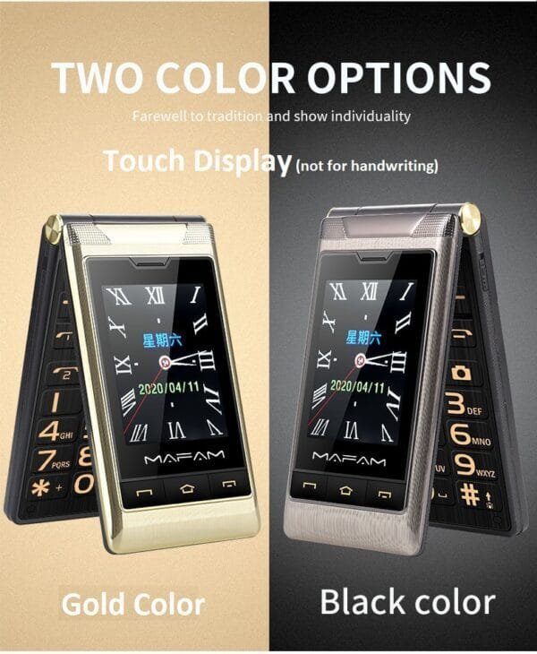 Full Network Connectivity Dual Screen Flip Cover Elderly Machine Backup Machine - Image 2