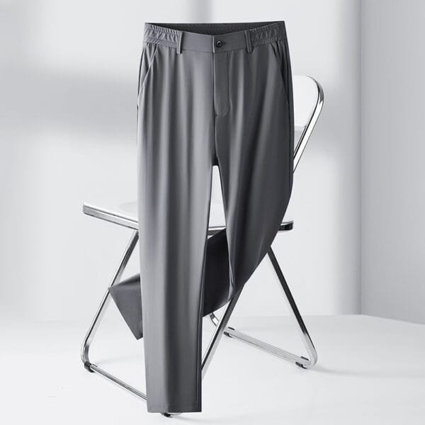 High-elastic Ice Silk Wear High-end Anti-wrinkle Breathable Casual Pants - Image 6