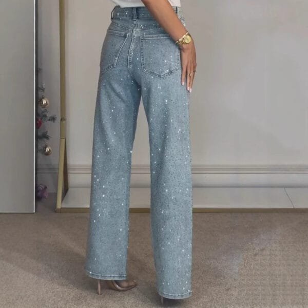 Women's High-end High Waist Straight Personalized Hot Girl High Street Trousers - Image 2