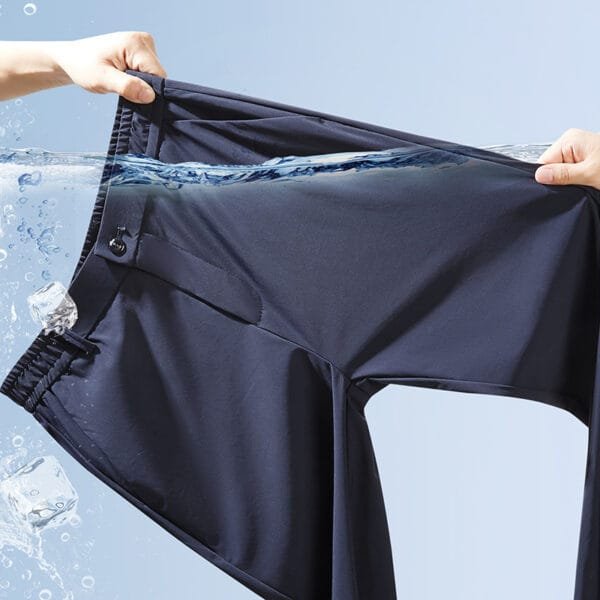High-elastic Ice Silk Wear High-end Anti-wrinkle Breathable Casual Pants - Image 2