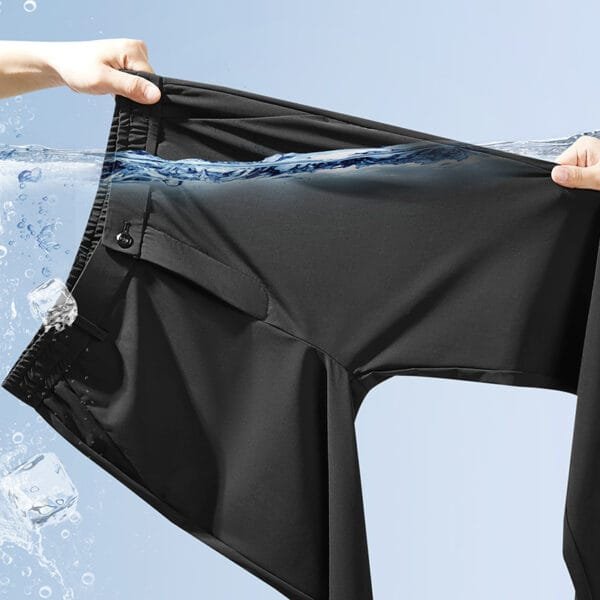 High-elastic Ice Silk Wear High-end Anti-wrinkle Breathable Casual Pants - Image 3