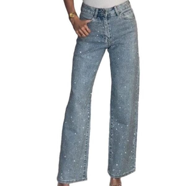 Women's High-end High Waist Straight Personalized Hot Girl High Street Trousers - Image 3
