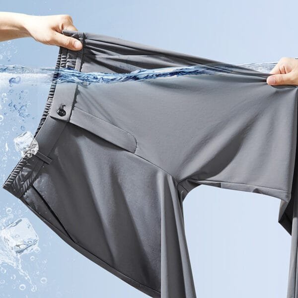 High-elastic Ice Silk Wear High-end Anti-wrinkle Breathable Casual Pants - Image 8