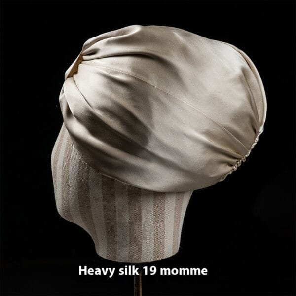 Heavy Silk Silk Nightcap Double Layer Square Knot Confinement Cap - Image 10