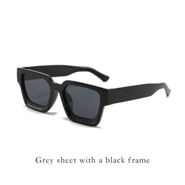 Classic Thick Square Frame Sunglasses Men's Driving UV Protection - Image 7