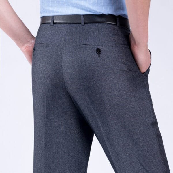 Men's Suit Pants High Waist Loose Business Formal Wear - Image 9
