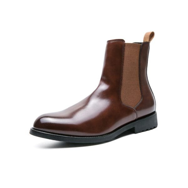 Men's Korean-style Trendy High Top Leather Shoes - Image 7